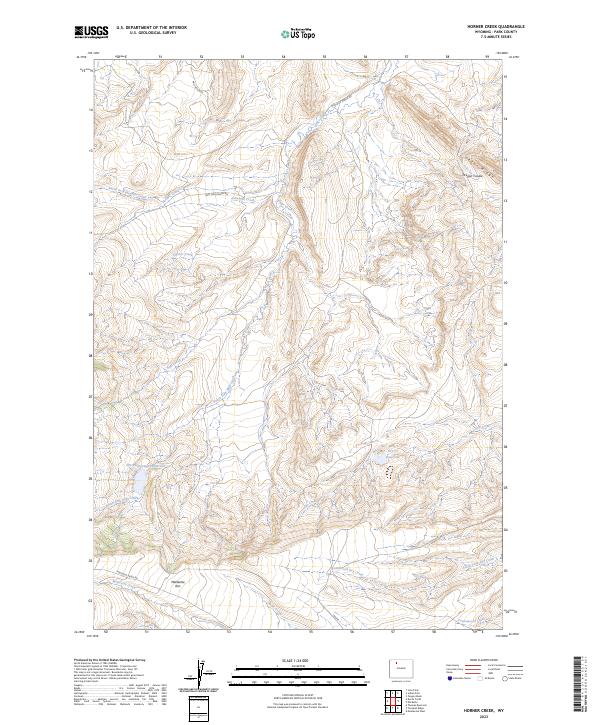 Horner Creek, WY — USGS 7.5-minute topo (2023)