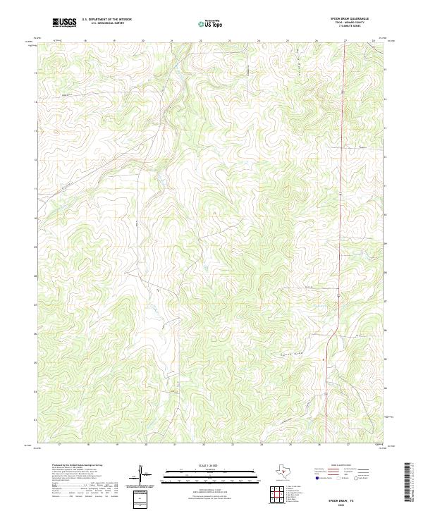 Spoon Draw, TX — USGS 7.5-minute topo (2022)