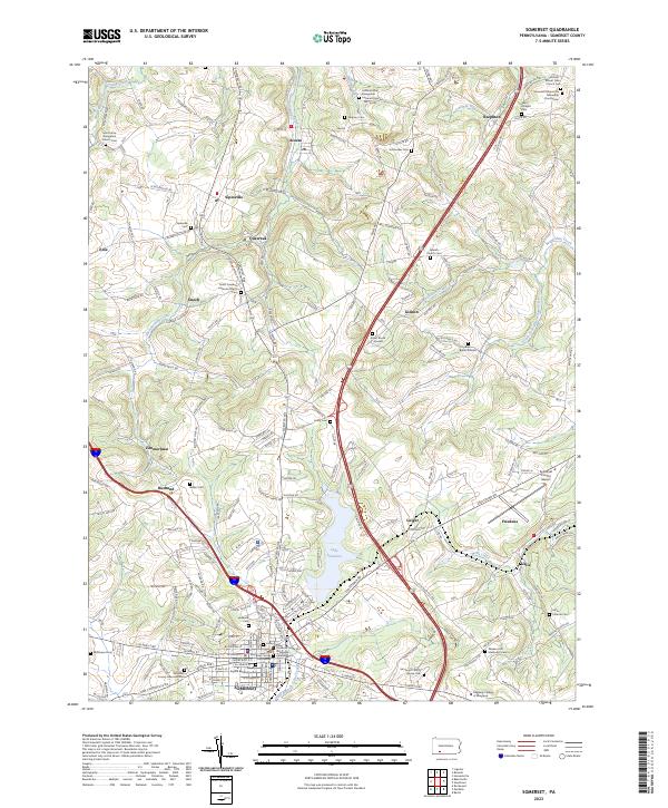Somerset, PA — USGS 7.5-minute topo (2023)