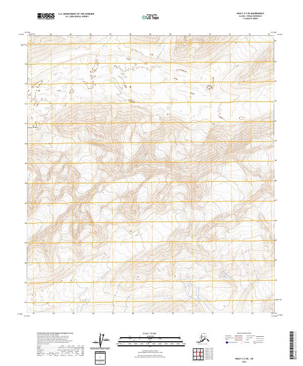 Healy C-2 SE, AK — USGS 7.5-minute topo (2024)