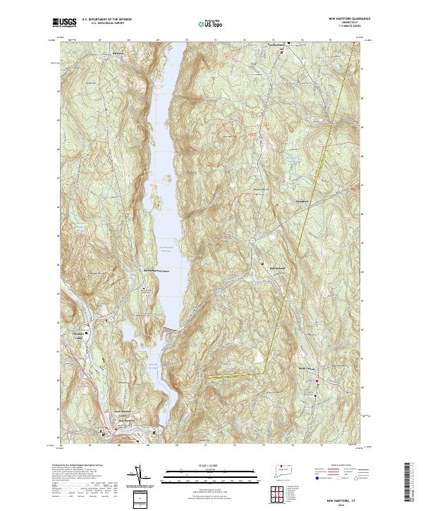 New Hartford, CT — USGS 7.5-minute topo (2024)