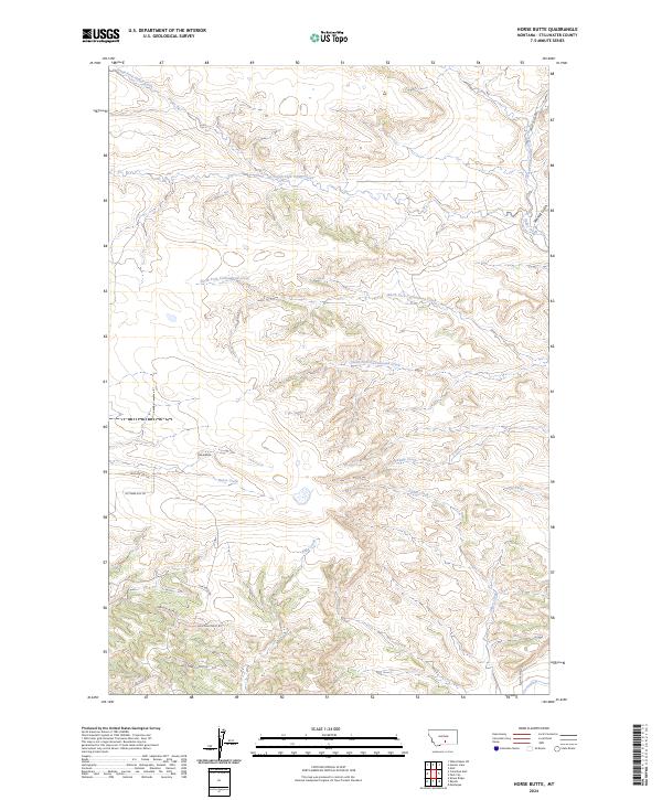 Horse Butte, MT — USGS 7.5-minute topo (2024)