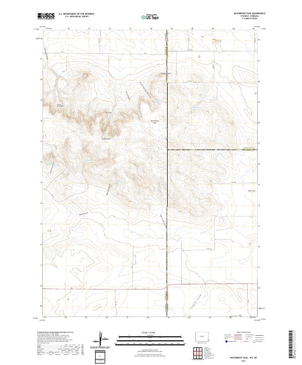McCompsey Pass, WY-NE — USGS 7.5-minute topo (2021)