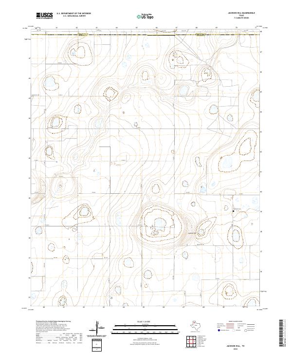 Jackson Hill, TX — USGS 7.5-minute topo (2022)