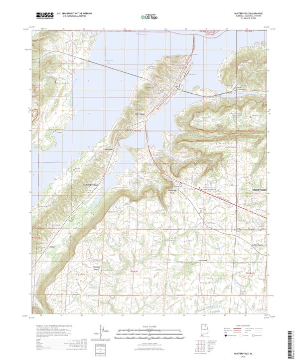 Guntersville, AL — USGS 7.5-minute topo (2026)