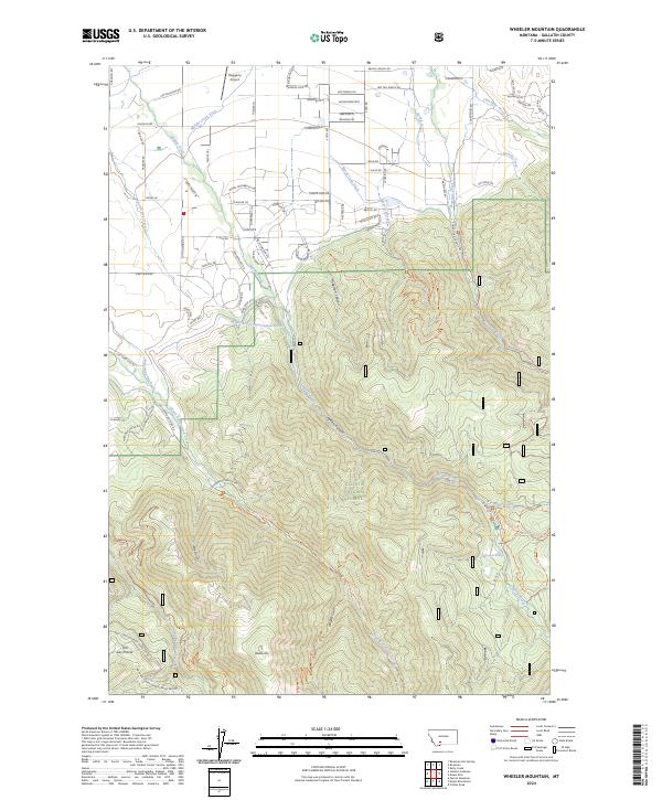 Wheeler Mountain, MT — USGS 7.5-minute topo (2024)