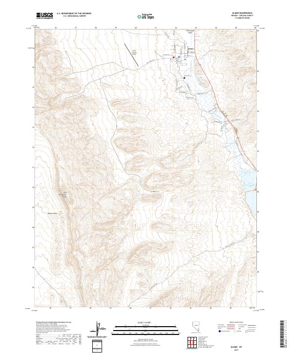 Alamo, NV — USGS 7.5-minute topo (2021)