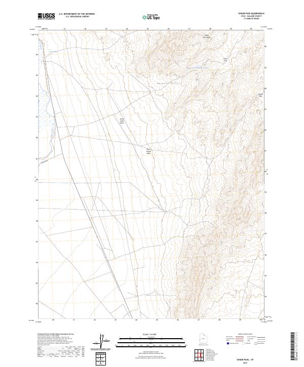 Cedar Pass, UT — USGS 7.5-minute topo (2023)