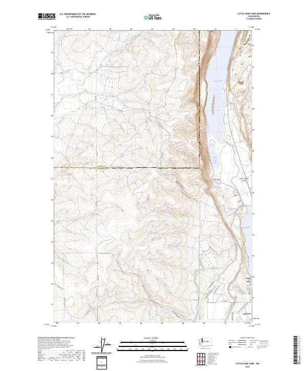 Little Soap Lake, WA — USGS 7.5-minute topo (2023)