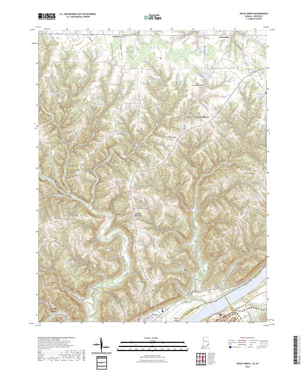 Vevay North, IN-KY — USGS 7.5-minute topo (2022)
