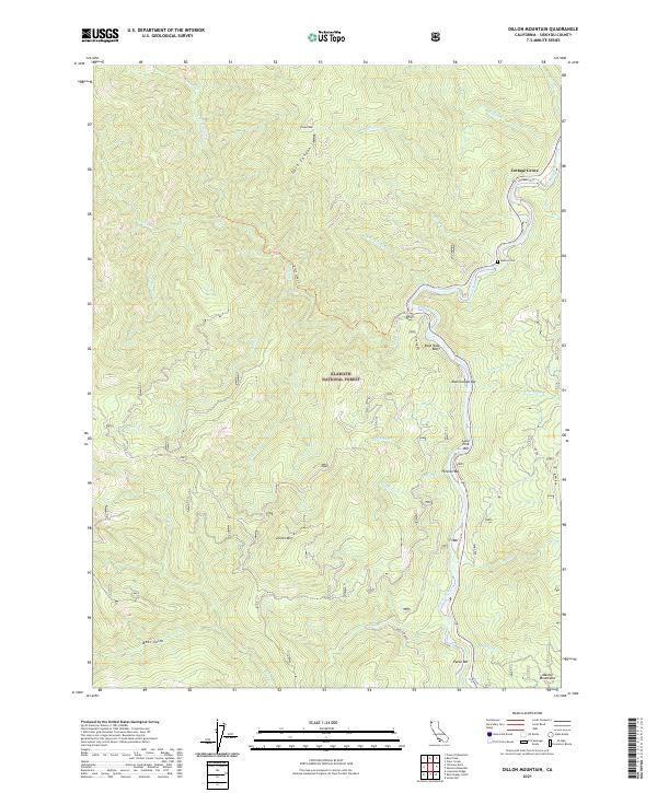 Dillon Mountain, CA — USGS 7.5-minute topo (2021)