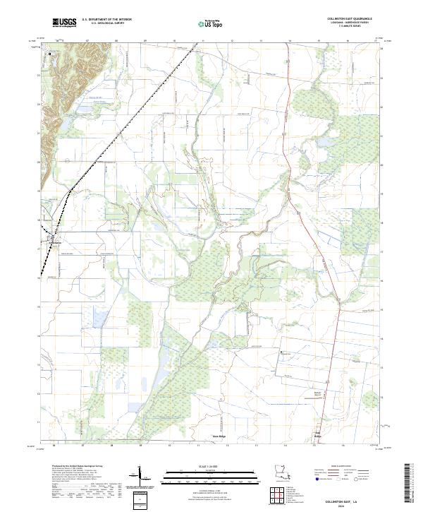 Collinston East, LA — USGS 7.5-minute topo (2024)