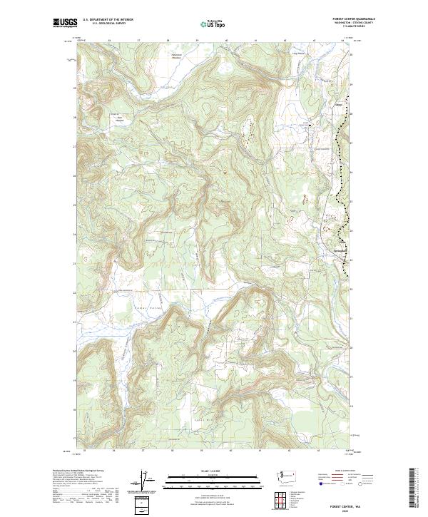 Forest Center, WA — USGS 7.5-minute topo (2023)