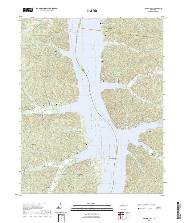 Harmon Creek, TN — USGS 7.5-minute topo (2022)