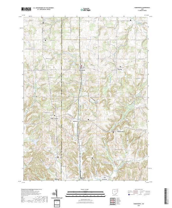 Homeworth, OH — USGS 7.5-minute topo (2023)