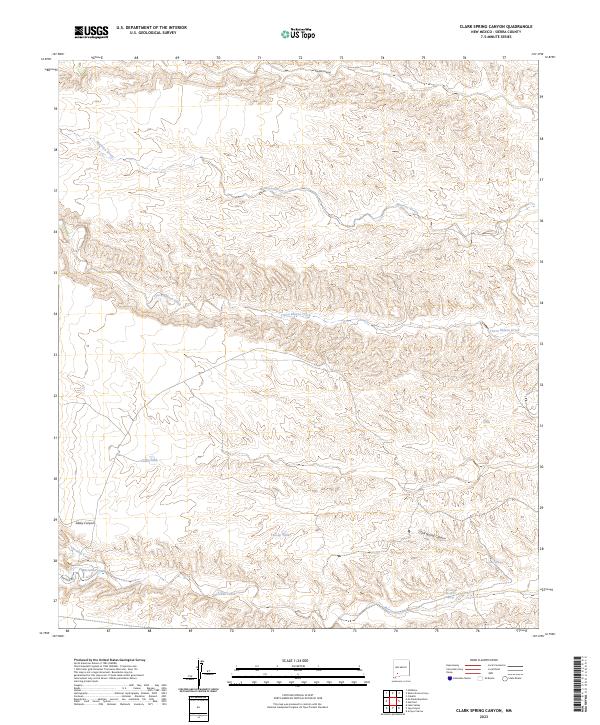 Clark Spring Canyon, NM — USGS 7.5-minute topo (2023)