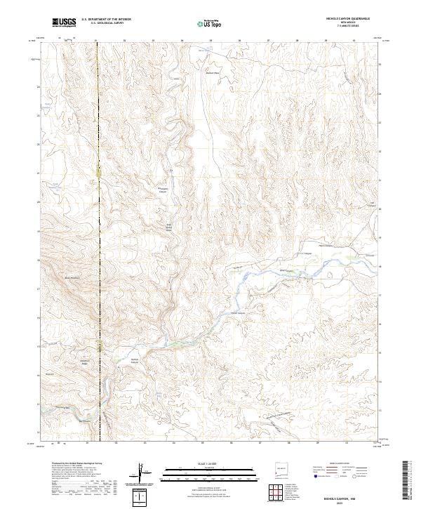 Nichols Canyon, NM — USGS 7.5-minute topo (2023)