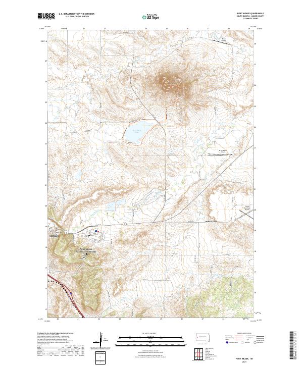 Fort Meade, SD — USGS 7.5-minute topo (2021)