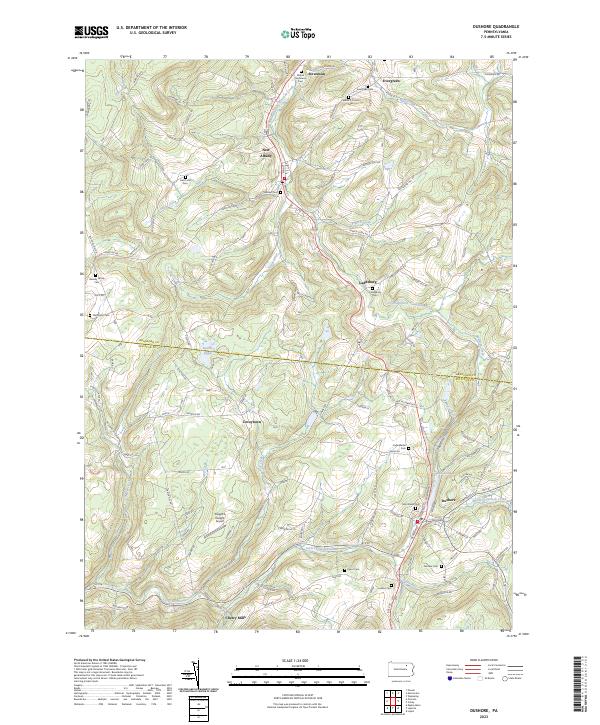 Dushore, PA — USGS 7.5-minute topo (2023)