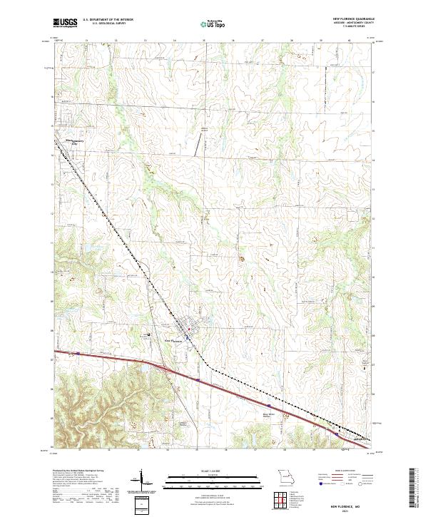 New Florence, MO — USGS 7.5-minute topo (2021)