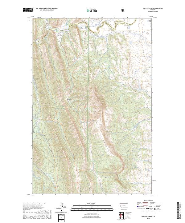 Sawtooth Ridge, MT — USGS 7.5-minute topo (2024)