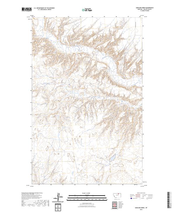 Garland Creek, MT — USGS 7.5-minute topo (2024)