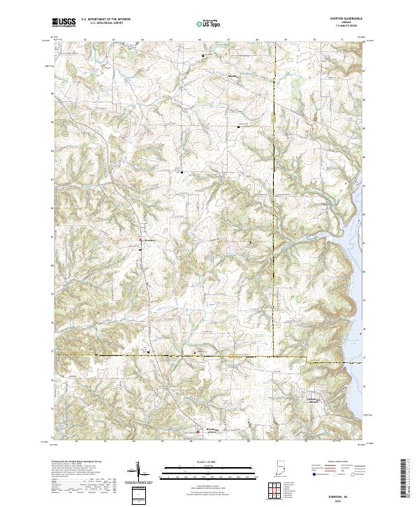 Everton, IN — USGS 7.5-minute topo (2022)