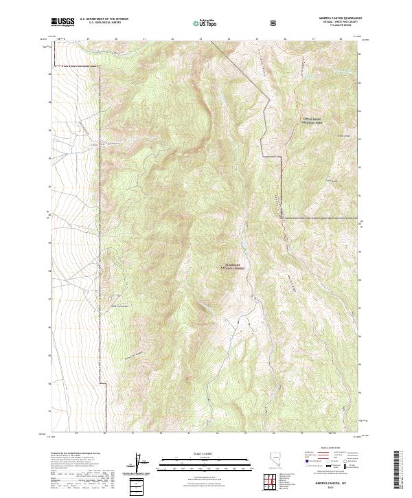 Minerva Canyon, NV — USGS 7.5-minute topo (2021)