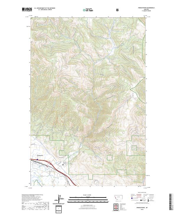 Frenchtown, MT — USGS 7.5-minute topo (2024)