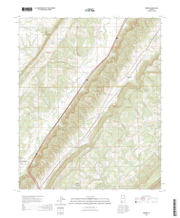 Keener, AL — USGS 7.5-minute topo (2026)