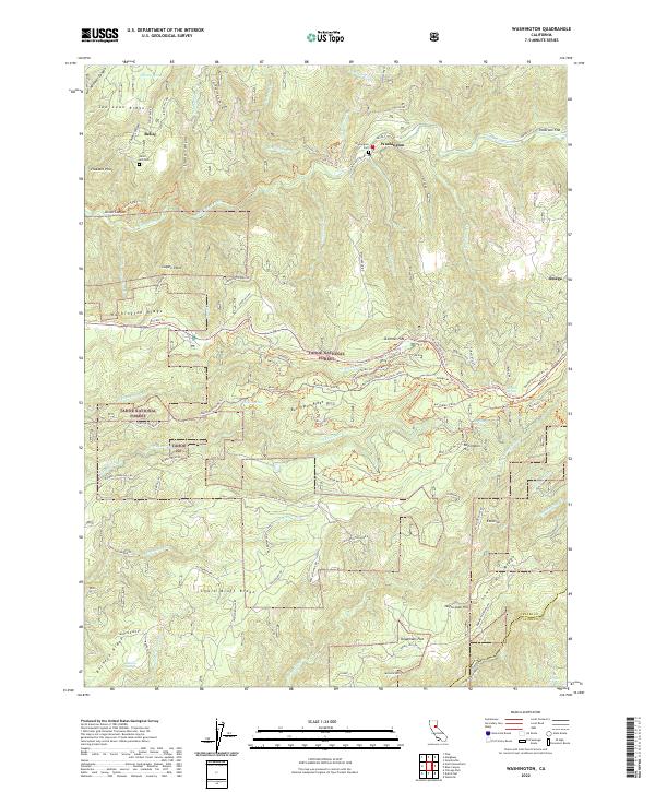 Washington, CA — USGS 7.5-minute topo (2022)