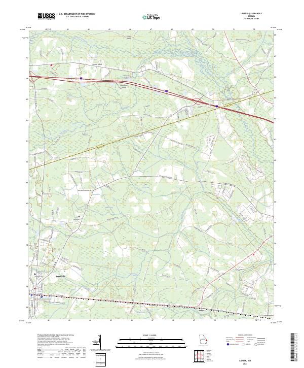 Lanier, GA — USGS 7.5-minute topo (2024)