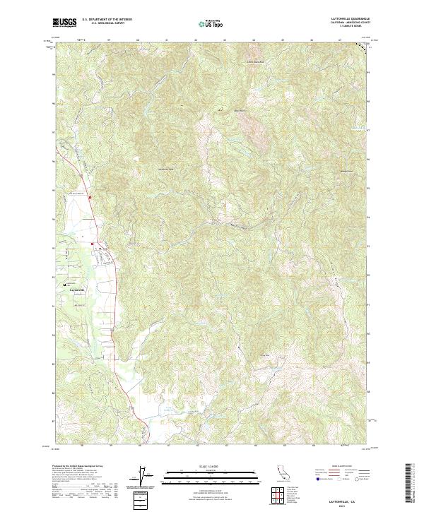 Laytonville, CA — USGS 7.5-minute topo (2021)