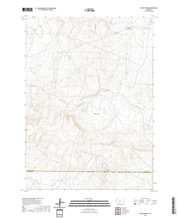 Olson Springs, WY — USGS 7.5-minute topo (2021)