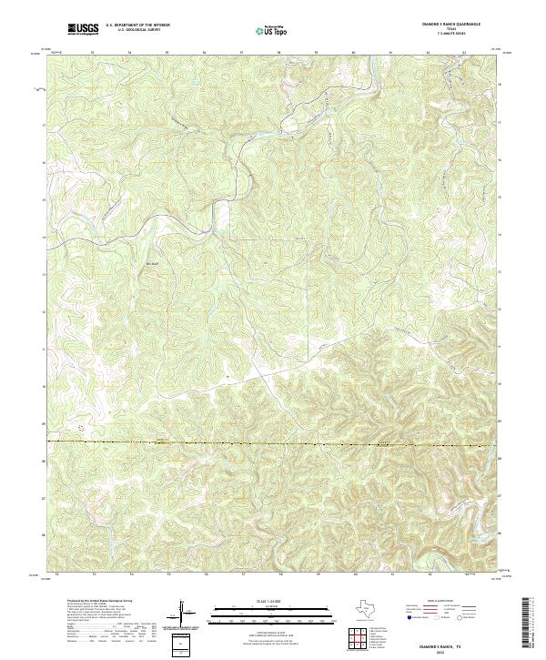 Diamond S Ranch, TX — USGS 7.5-minute topo (2022)