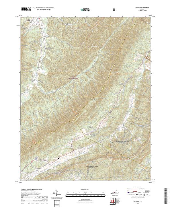 Catawba, VA — USGS 7.5-minute topo (2022)