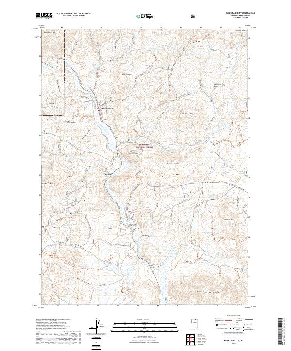 Mountain City, NV — USGS 7.5-minute topo (2021)
