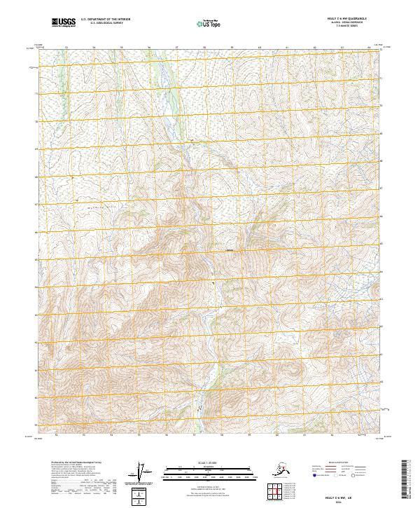 Healy C-6 NW, AK — USGS 7.5-minute topo (2024)