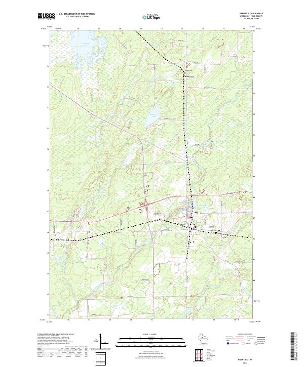 Prentice, WI — USGS 7.5-minute topo (2022)