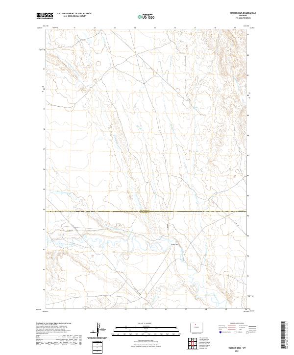 Sucker Dam, WY — USGS 7.5-minute topo (2021)