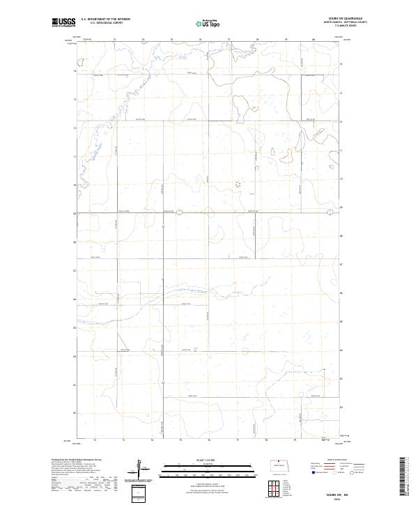 Souris SW, ND — USGS 7.5-minute topo (2024)
