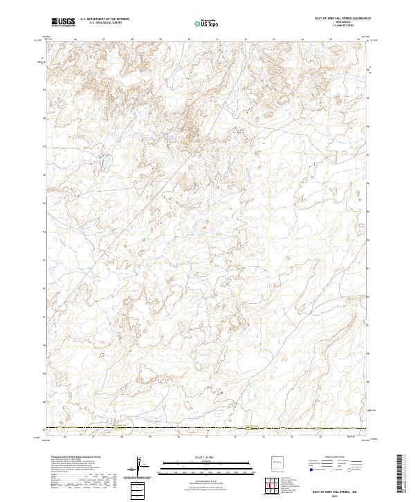 East of Grey Hill Spring, NM — USGS 7.5-minute topo (2023)