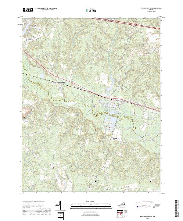 Providence Forge, VA — USGS 7.5-minute topo (2022)