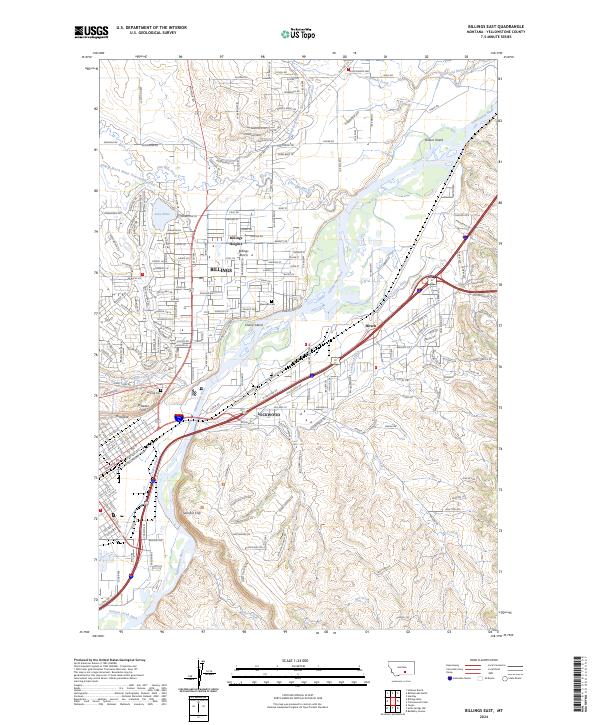 Billings East, MT — USGS 7.5-minute topo (2024)