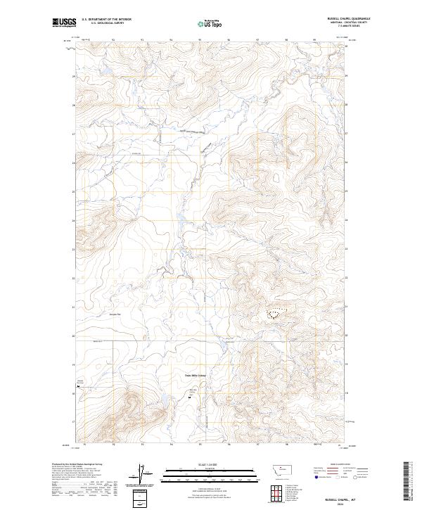 Russell Chapel, MT — USGS 7.5-minute topo (2024)
