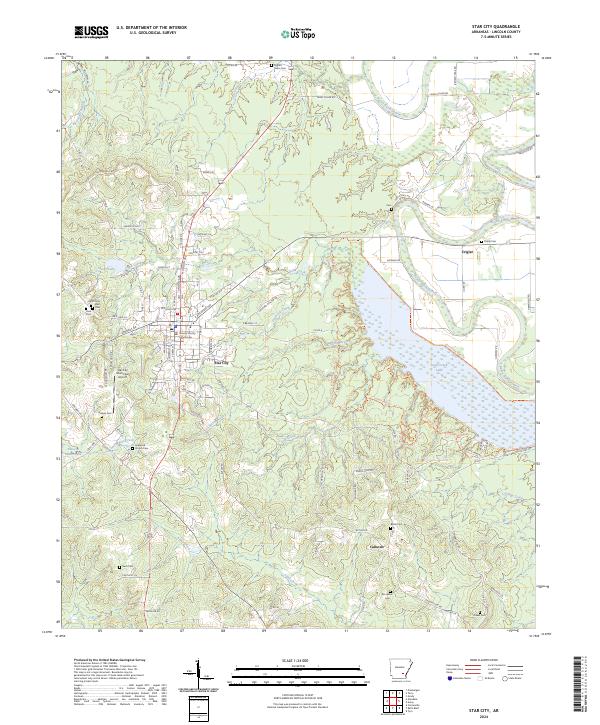 Star City, AR — USGS 7.5-minute topo (2024)