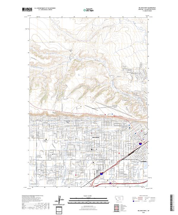 Billings West, MT — USGS 7.5-minute topo (2024)