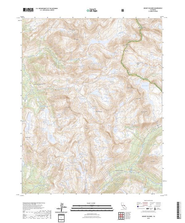 Mount Hilgard, CA — USGS 7.5-minute topo (2023)