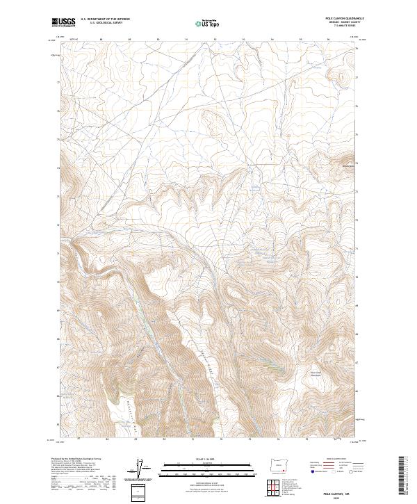 Pole Canyon, OR — USGS 7.5-minute topo (2023)