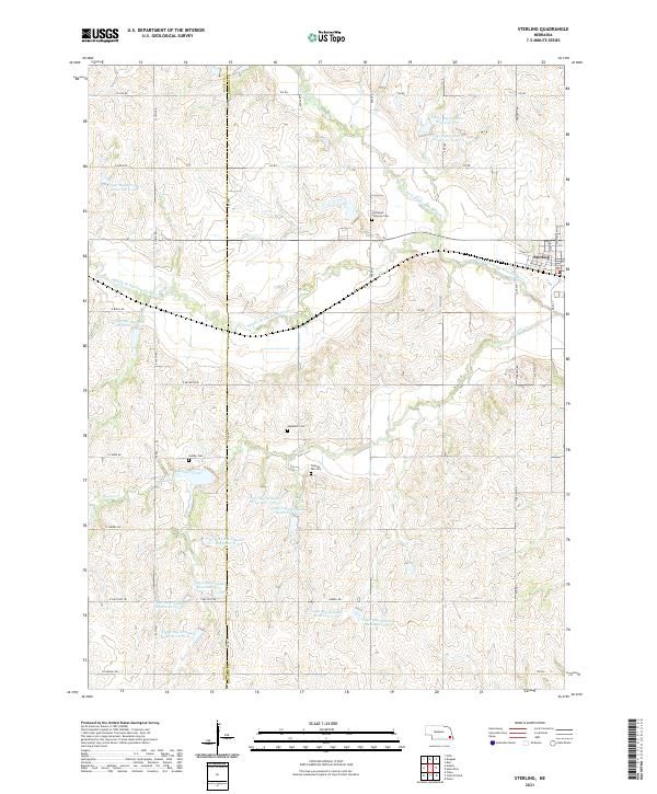 Sterling, NE — USGS 7.5-minute topo (2021)